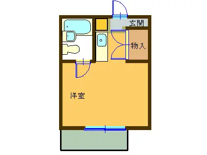 アメニティコウヤマ第6ガーデン(ワンルーム/1階)の間取り写真