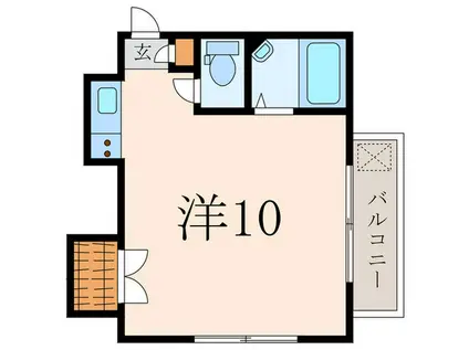鈴木ハイツ(ワンルーム/3階)の間取り写真