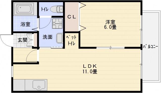 ブエナ・アビテートⅠ(1LDK/2階)の間取り写真