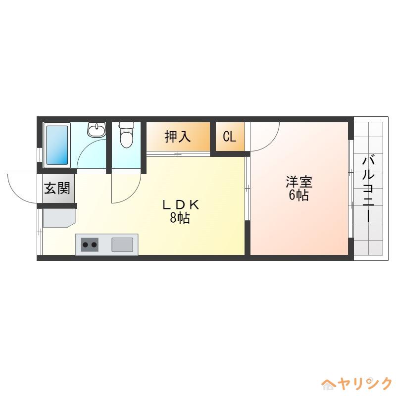 大野マンション(1LDK/3階)の間取り写真