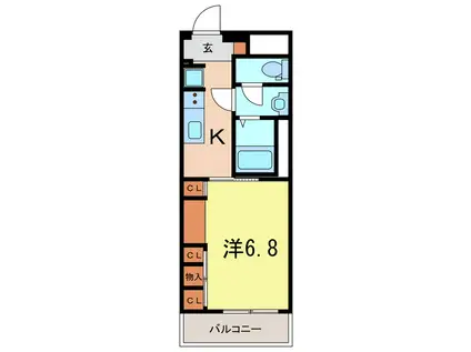 リブリ・グランステート野田新町(1K/2階)の間取り写真