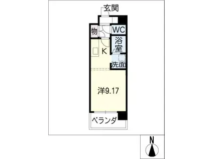 クレスト姫宮(ワンルーム/7階)の間取り写真