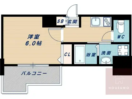 ディームス新大阪(1K/3階)の間取り写真
