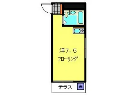 ハイツ前田(ワンルーム/1階)の間取り写真