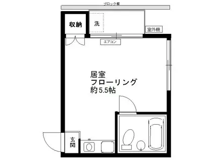 プライム大井町(ワンルーム/1階)の間取り写真