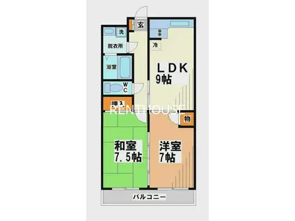 内田マンションIII(2LDK/2階)の間取り写真