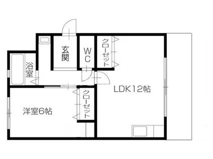 ハイツアベII(1LDK/2階)の間取り写真