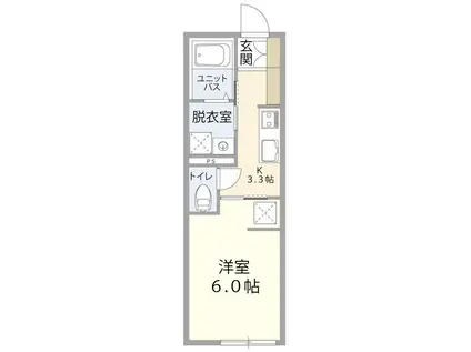 小郡アパート(1K/1階)の間取り写真