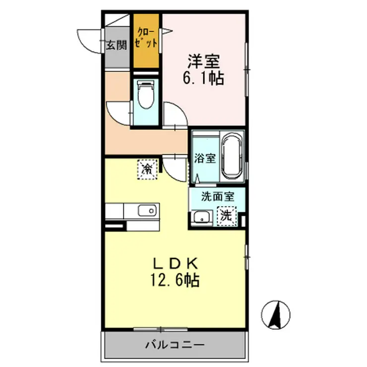 ジュネス中河原 2階階 間取り