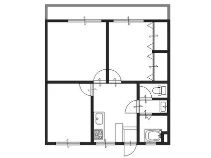 フォレストサイド戸坂(3DK/2階)の間取り写真