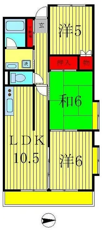 イーストコートSK 3階階 間取り