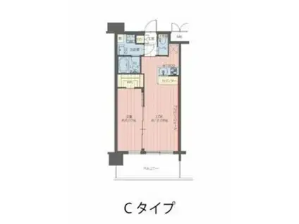 プレジオ三国ASIAN(1LDK/6階)の間取り写真