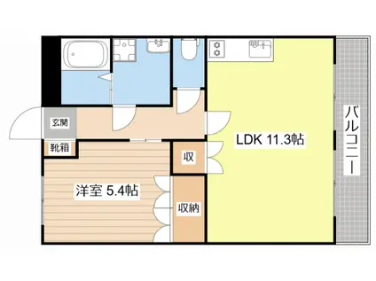 近江鉄道本線 愛知川駅 徒歩50分 2階建 築18年(1LDK/2階)の間取り写真