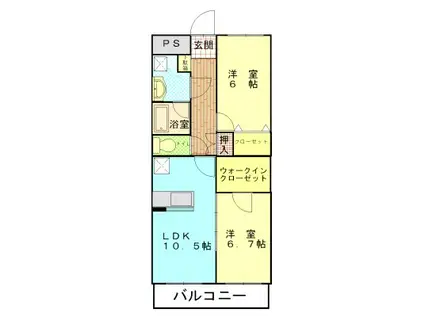 フェニーチェ(2LDK/3階)の間取り写真