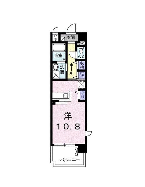 八反丸ビルII(ワンルーム/2階)の間取り写真