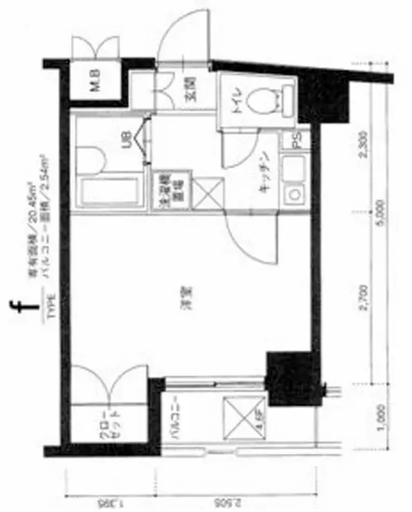 エスコート大森 6階階 間取り