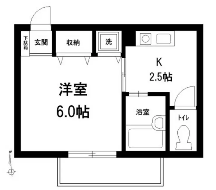 フラット高田 2階階 間取り