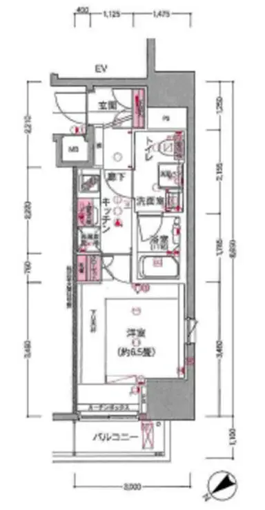 DUARES愛宕虎ノ門 6階階 間取り