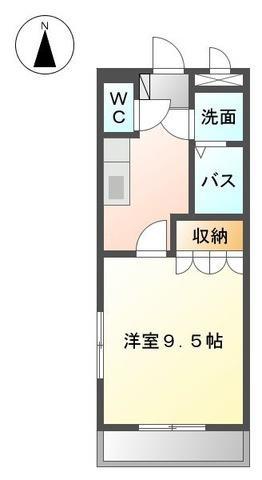 アメニティ市原(1K/1階)の間取り写真