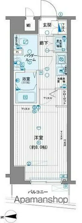 メインステージ田端参番館 9階階 間取り