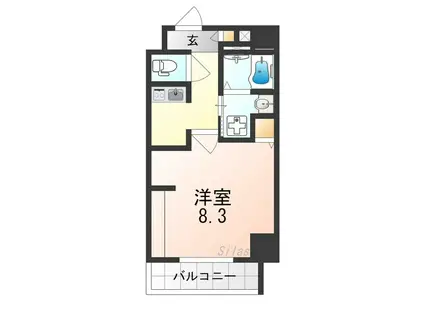 エヌエムキャトフヴァン(1K/5階)の間取り写真