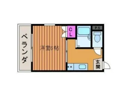 ライブコープ津島(1K/2階)の間取り写真