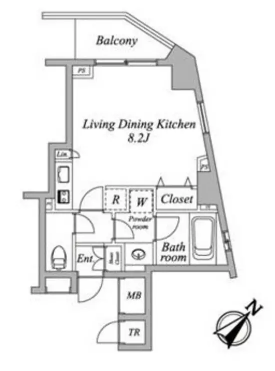 セントラルクリブ六本木2 10階階 間取り