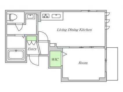 SKY DHABITATION(1LDK/3階)の間取り写真