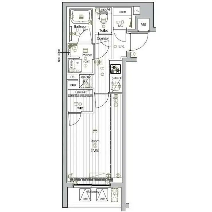 THE PREMIUM CUBE G 大崎 3階階 間取り