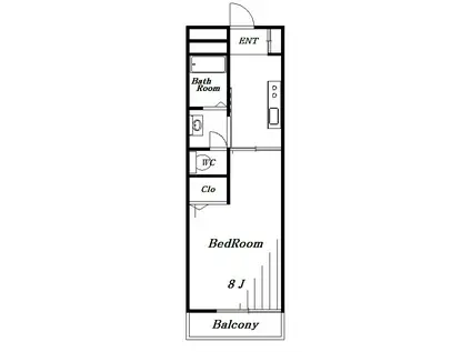 MARE TAKASU(1K/3階)の間取り写真