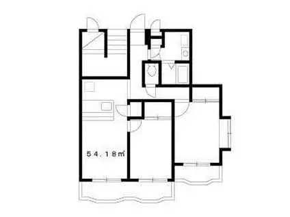コスモフラワー(2LDK/2階)の間取り写真