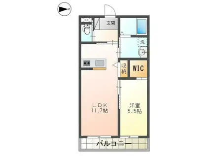 小田原市田島マンション工事(1LDK/3階)の間取り写真
