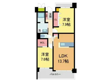 アイエフコート甲子園(1SLDK/1階)の間取り写真