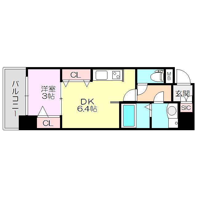 YOUSⅧ番館(1DK/4階)の間取り写真