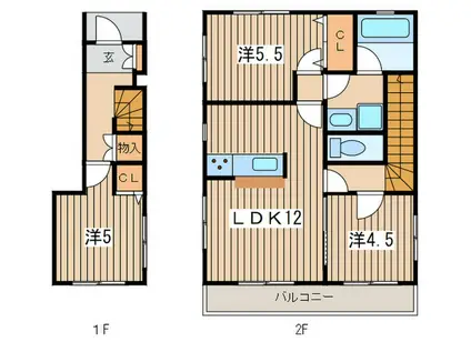 KHOUSE ズーラシア(3LDK/1階)の間取り写真