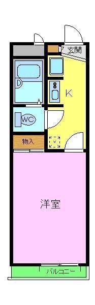 レオパレス美原東Ⅱ(1K/1階)の間取り写真