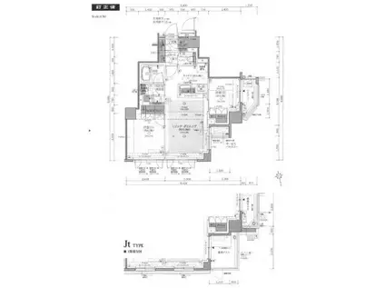 クレヴィア文京関口(2LDK/1階)の間取り写真