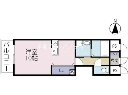 BRELIA MIHAGINO (1K/4階)の間取り写真