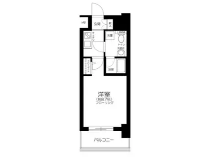 メインステージ王子II(1K/4階)の間取り写真