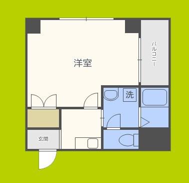 IF都島(1K/6階)の間取り写真