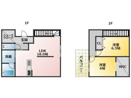 GARRET(2LDK/1階)の間取り写真