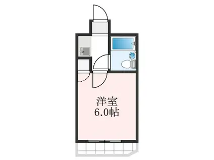 ラフォーレ助松(1K/3階)の間取り写真