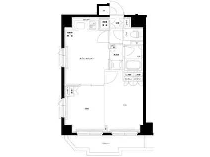 ルーブル両国弐番館(2DK/3階)の間取り写真