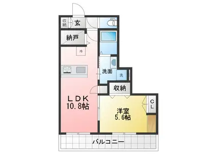 松見町1丁目PJ(1LDK/2階)の間取り写真