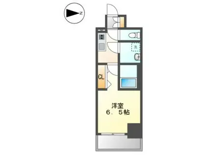S-RESIDENCE名駅北ALESIA(1K/4階)の間取り写真