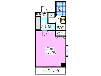 プロッシモ西船橋(1K/6階)の間取り写真