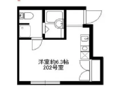 イクシオ生麦(ワンルーム/2階)の間取り写真