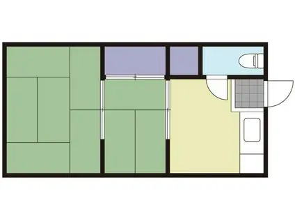 さつき荘(2K/2階)の間取り写真