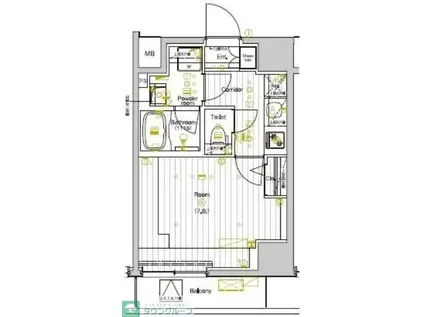 PREMIUM CUBE 両国DEUX(1K/5階)の間取り写真