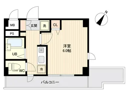 プライムアーバン行徳駅前II(1K/5階)の間取り写真